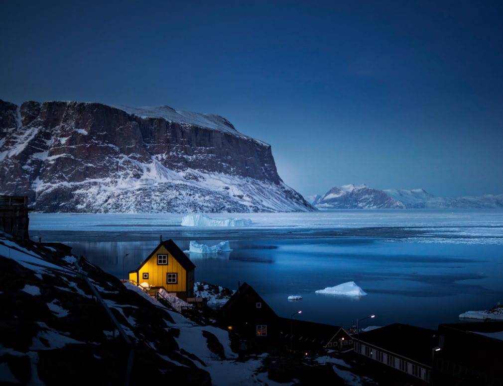 Häuser Bucht Arktis