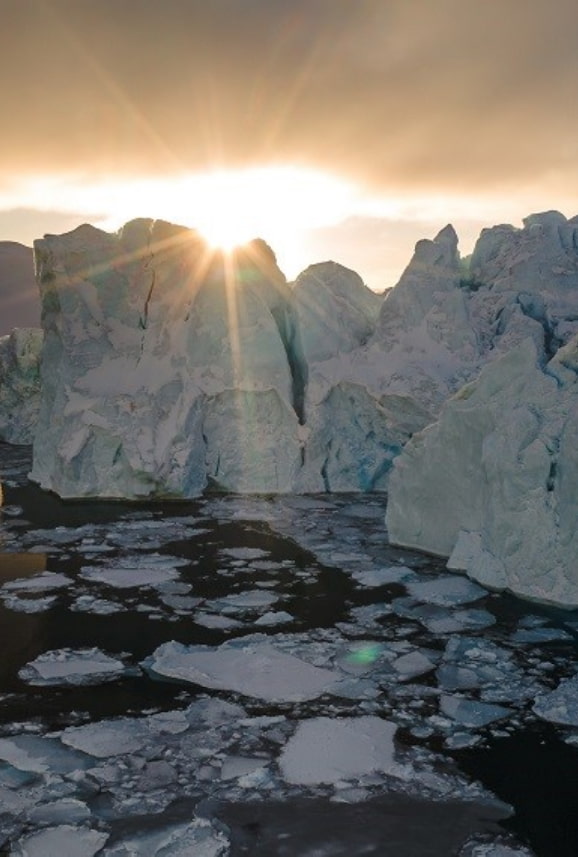 Eisberg Sonnenuntergang