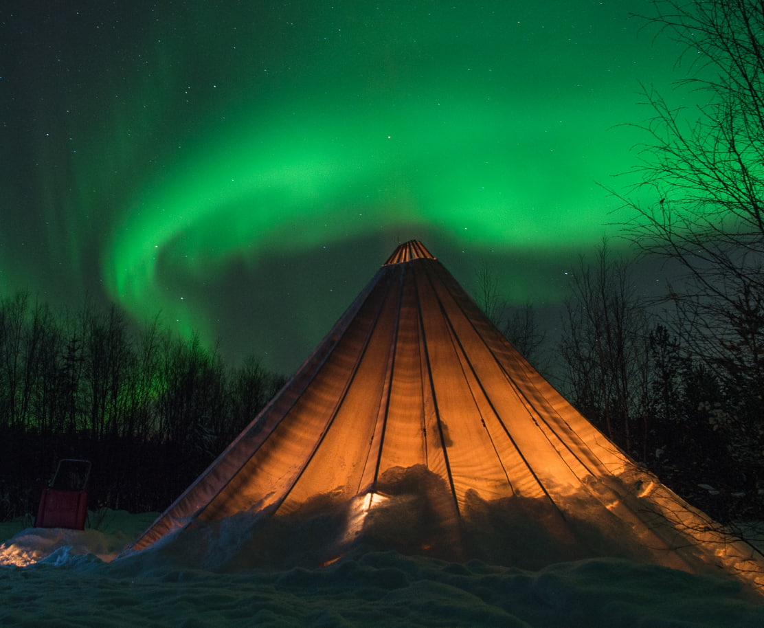Zelt Polarlichter