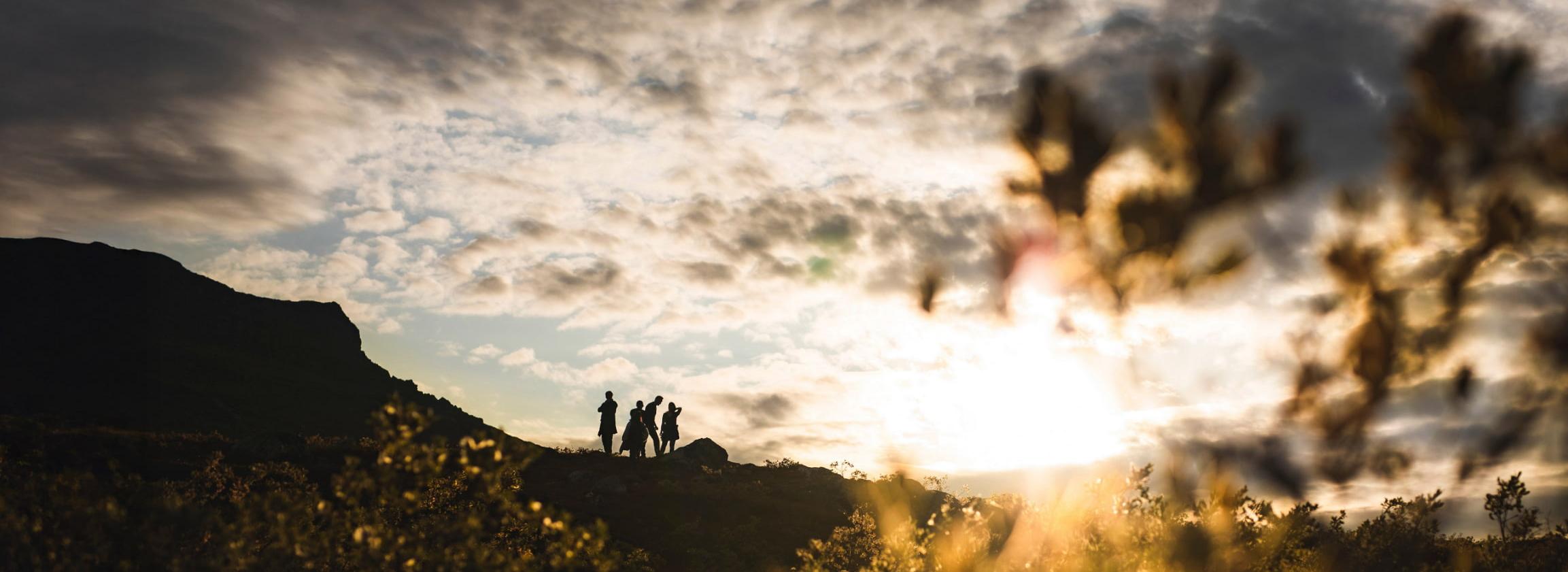 Sonnenuntergang Gruppe Menschen