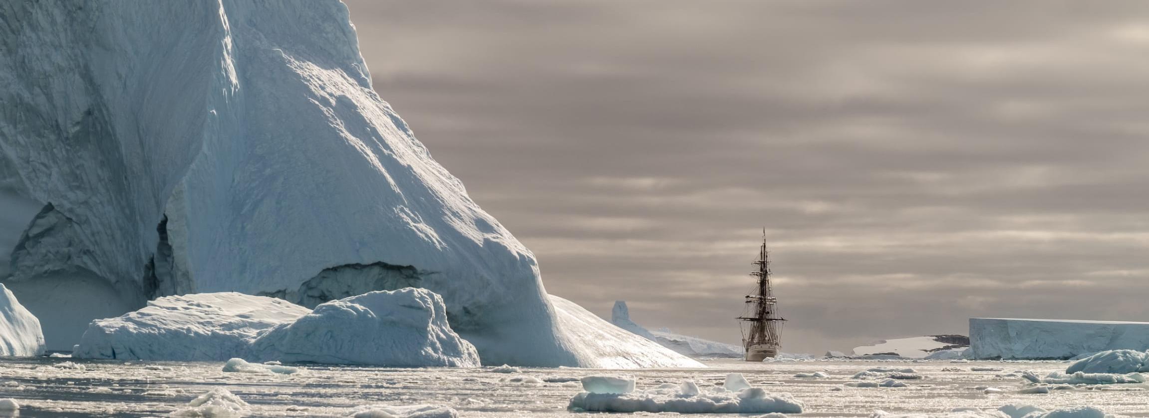 Segelschiff Gletscher
