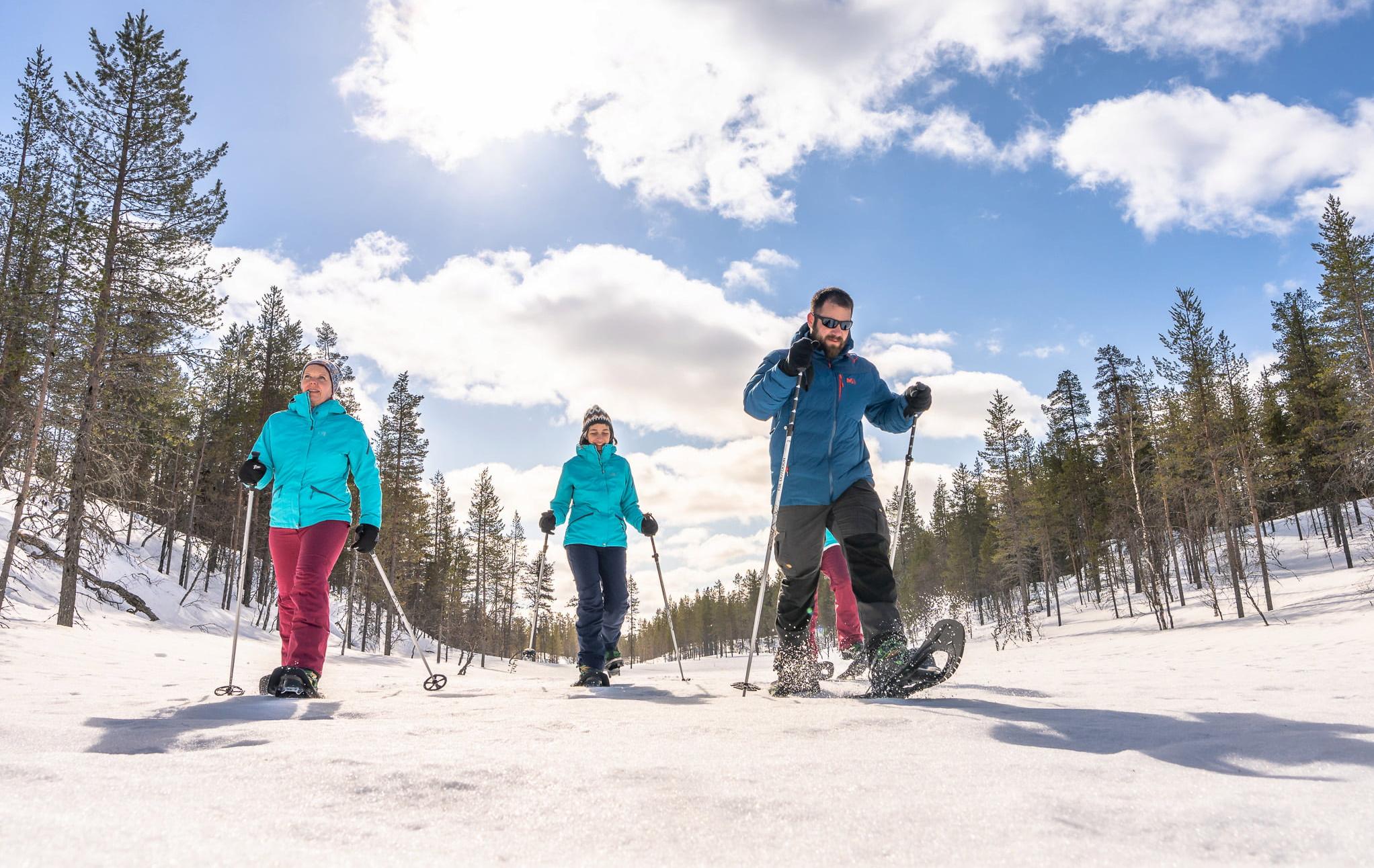 Arktis Tours Stille aus Eis & Schnee - Jávri Lodge Winterexklusiv Schneeschuhwandern