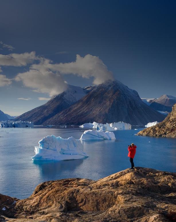 Bucht Reisender fotografiert